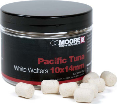 Pacific Tuna - Dumbell Wafters - Białe - 10x14mm