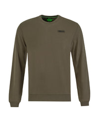 Bluza Crewneck z naszywką - Ciemna Oliwka