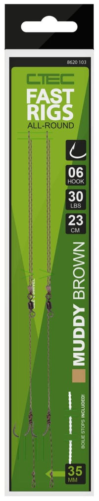 Fast Carp Rigs - Błotnisty Brąz - 2 szt.