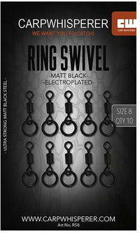 Obrotówki z oczkiem - 10 szt. - Matowa czerń