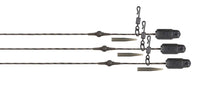 Edges Naturals Heli-Clip Rigs - 50lb miedziane rdzenie - 3 sztuki - Gotowe przypony Heli