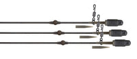 Edges Tuff Tungsten Tubing Heli-Clip Rigs - 3 sztuki - Do montażu helikopterowego