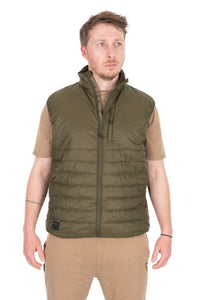 Oliwkowa pikowana kamizelka 100 - Bodywarmer - ROZMIAR MEDIUM