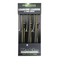 Leadcore przypon - 100cm - krętlik z oczkiem - 3 sztuki