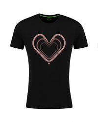 Damski T-shirt Love - Czarny