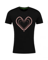 Damski T-shirt Love - Czarny