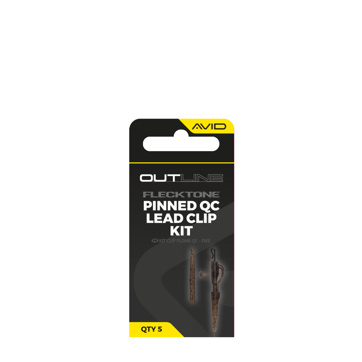 Avid Carp Outline FleckTone - Pinned QC Lead Clip Kit - KarperCentrale