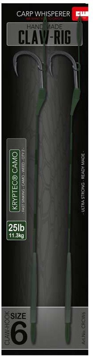 Carp Whisperer Claw Rig - Ready Made - Weedy Green - KarperCentrale