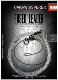 Carp Whisperer Fluorocarbon Fused Leader - ready Made - 100cm - 45lb - KarperCentrale