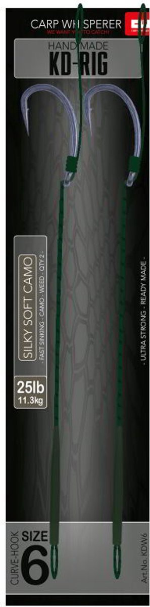 Carp Whisperer KD - Rig - Ready Made - Weedy Green - 30lb - KarperCentrale