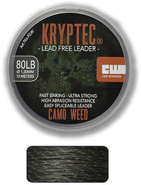 Carp Whisperer Lead Free Leader - 10m - 80lb - Weedy Green - KarperCentrale