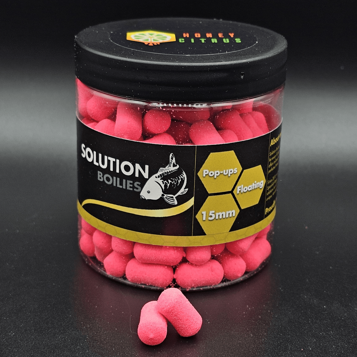 CC Solution Boilies Honey Citrus - Pop Ups - 16mm - Dumbell - Roze - KarperCentrale