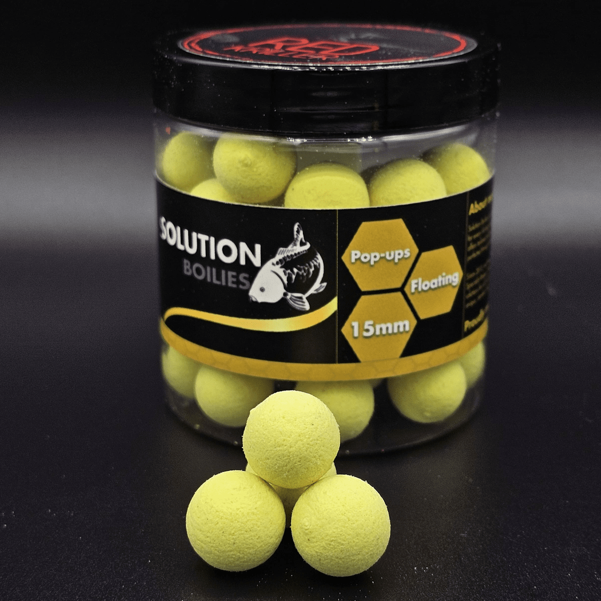 CC Solution Boilies Red Kriller - Pop Ups - 15mm - Geel - KarperCentrale