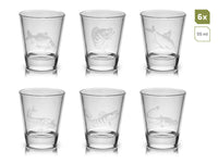 Wędkarze - Szklanki Shot z motywami ryb