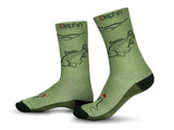 Happy Fishing - Skarpety karpiowe - Komfortowe - Rozmiar 41-46 - Zielone