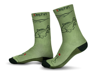 Delphin Happy Fishing - Karper Sokken - Comfortabel - Maat 41 - 46 - Groen - KarperCentrale