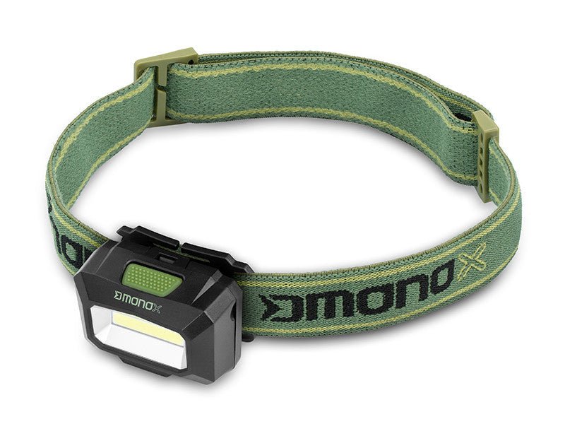 MonoX - Hoofdlamp - Wit & Groen LED