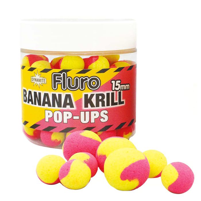 Fluro dwukolorowe pop-upy - 15mm - Krill i Banan