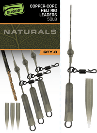 Fox Edges Naturals Copper - Core Heli Rig Leaders - dé KarperCentrale