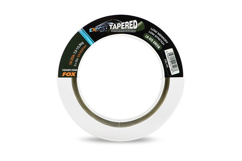 FOX Exocet Pro - Tapered Leader - Low Vis Green - KarperCentrale