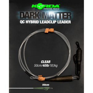 Dark Matter Leader - 50cm - Clip Hybride QC - 40LB