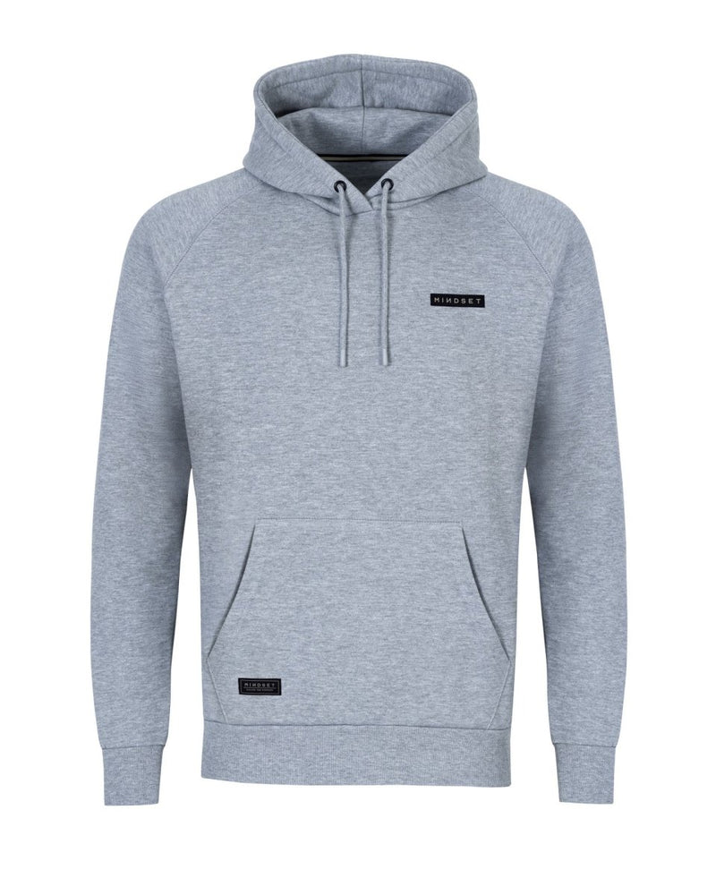 Mindset - Bluza z kapturem Patch - Jasnoszary melanż