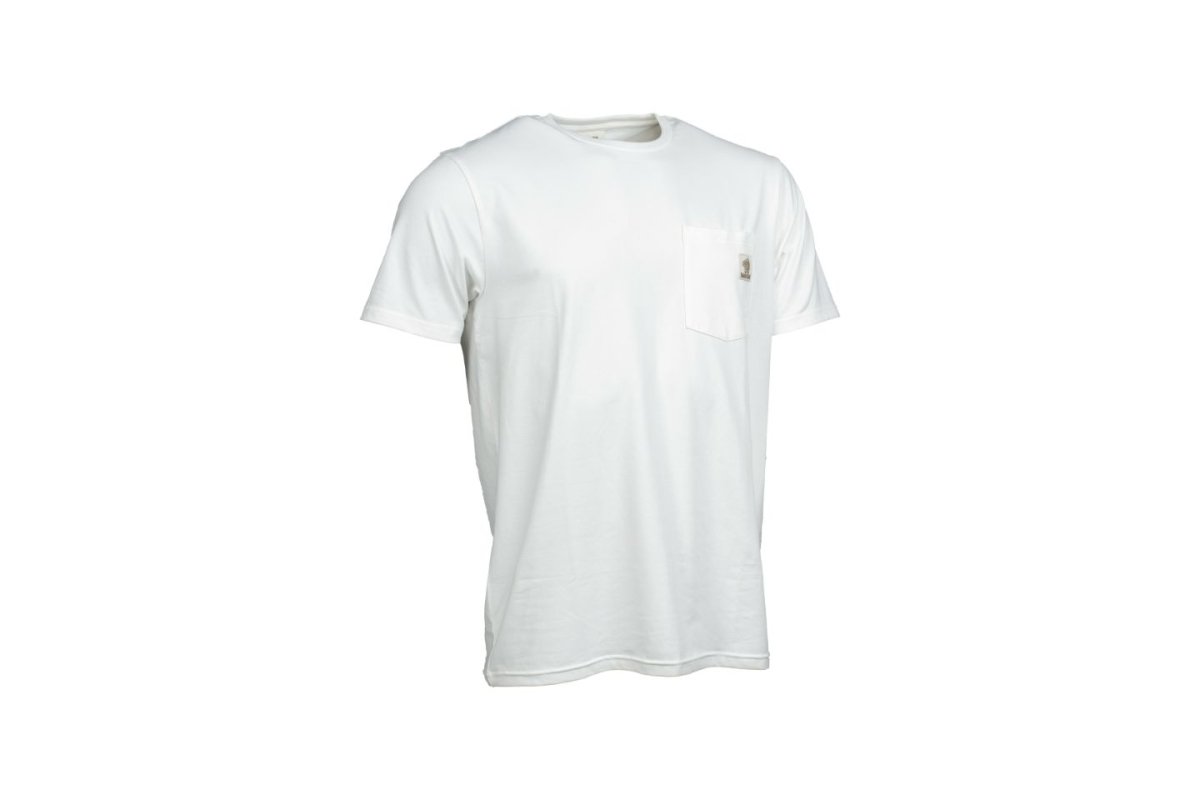 Nash Tackle Make It Happen - Badge Pocket T Shirt - Ecru - KarperCentrale
