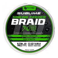 Nytro Sublime X8 Sinking Feeder Braid - KarperCentrale
