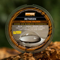 PB Products Between Zig Line - 0.25mm - 150M - Two Tone Bruin - KarperCentrale