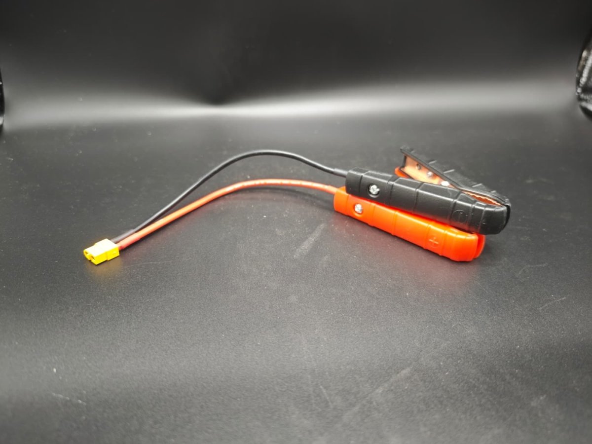 Voltium Cable Set - XT60 - Female to Clamps | 14AWG | 20CM - KarperCentrale